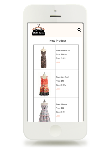 Mobile app clothes