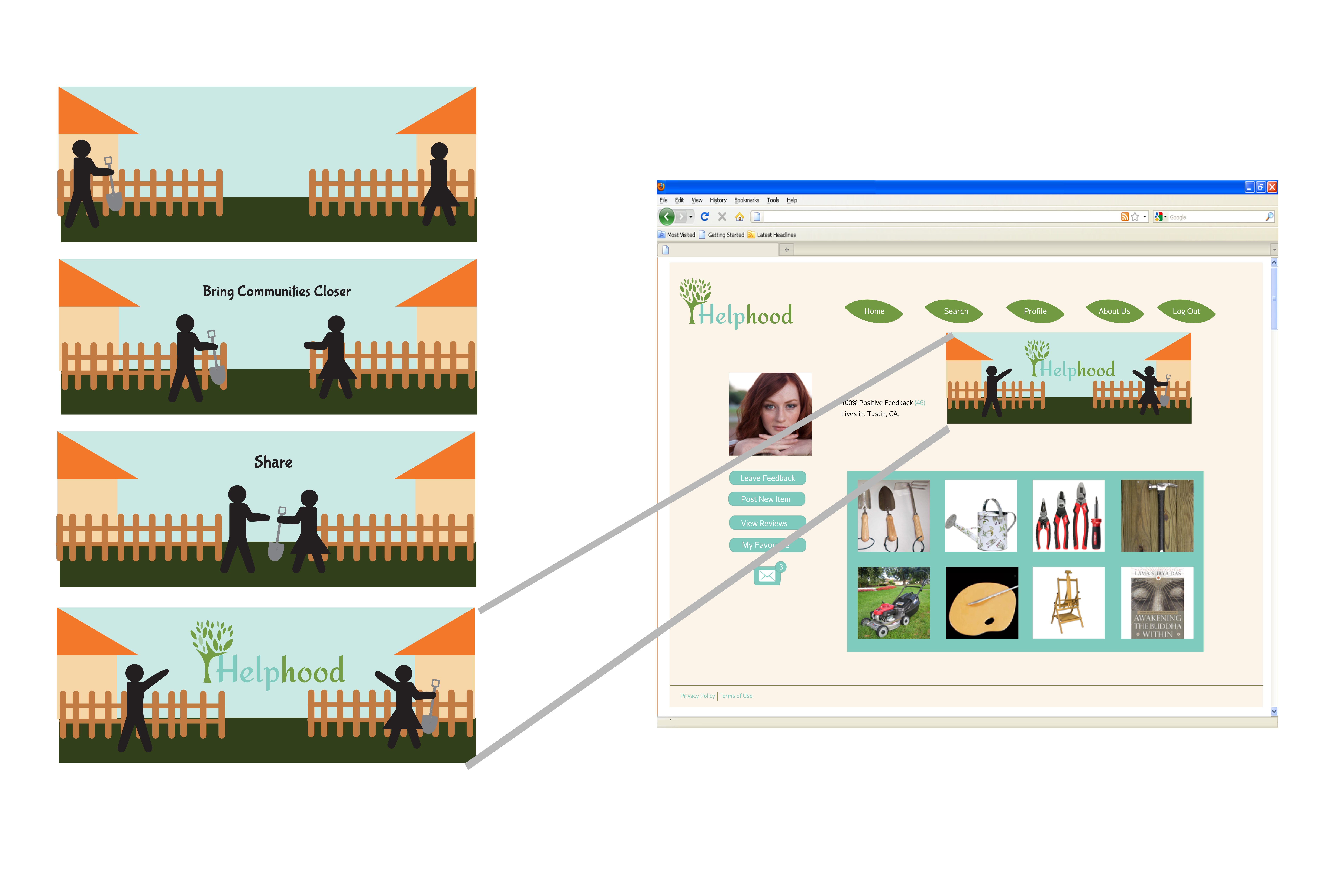 App website mockup